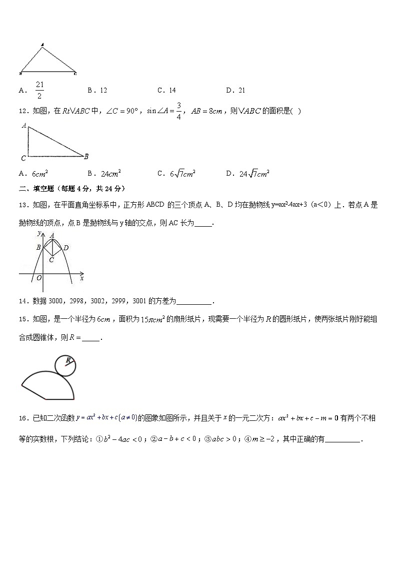 江苏省盐城市大丰区共同体2023-2024学年九上数学期末经典试题含答案03