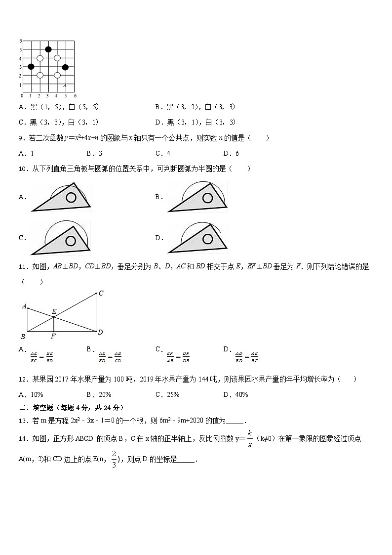 河北省保定市定兴县2023-2024学年九上数学期末调研试题含答案03