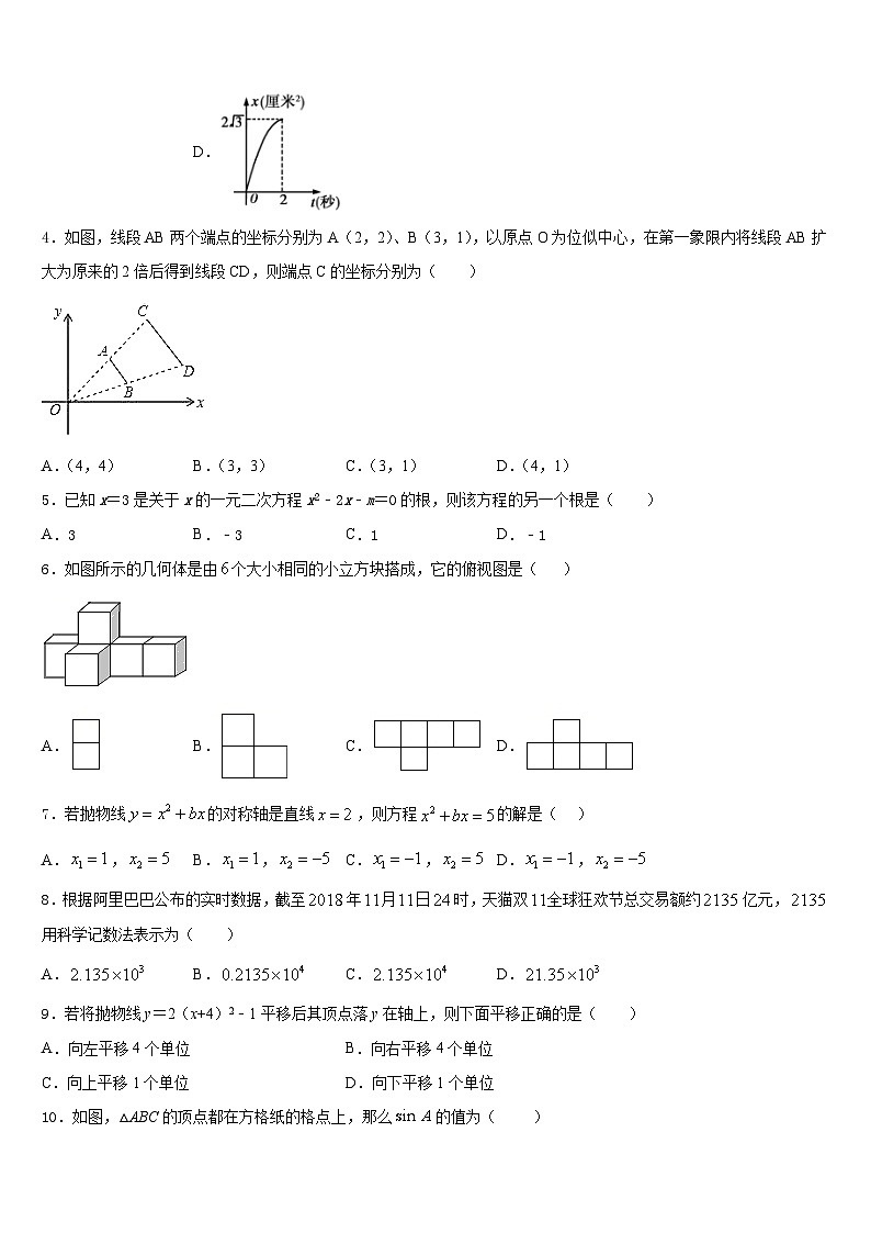 河北省石家庄市栾城县2023-2024学年九年级数学第一学期期末统考试题含答案02
