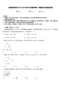 河南省淮滨县2023-2024学年九年级数学第一学期期末考试模拟试题含答案