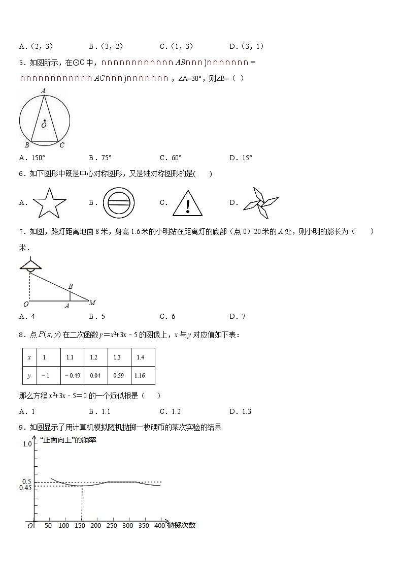 河南省南和县2023-2024学年数学九上期末经典模拟试题含答案02