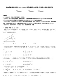 河南省襄城县春联考2023-2024学年数学九年级第一学期期末质量检测试题含答案