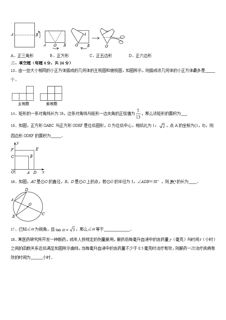 河南省驻马店市泌阳县2023-2024学年九上数学期末检测试题含答案03