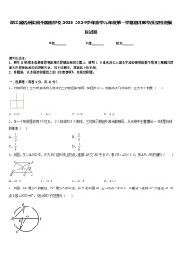 浙江省杭州实验外国语学校2023-2024学年数学九年级第一学期期末教学质量检测模拟试题含答案