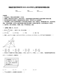 海南省文昌市罗峰中学2023-2024学年九上数学期末联考模拟试题含答案