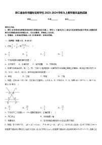 浙江省金华市国际实验学校2023-2024学年九上数学期末监测试题含答案