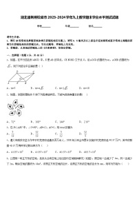 湖北省荆州松滋市2023-2024学年九上数学期末学业水平测试试题含答案