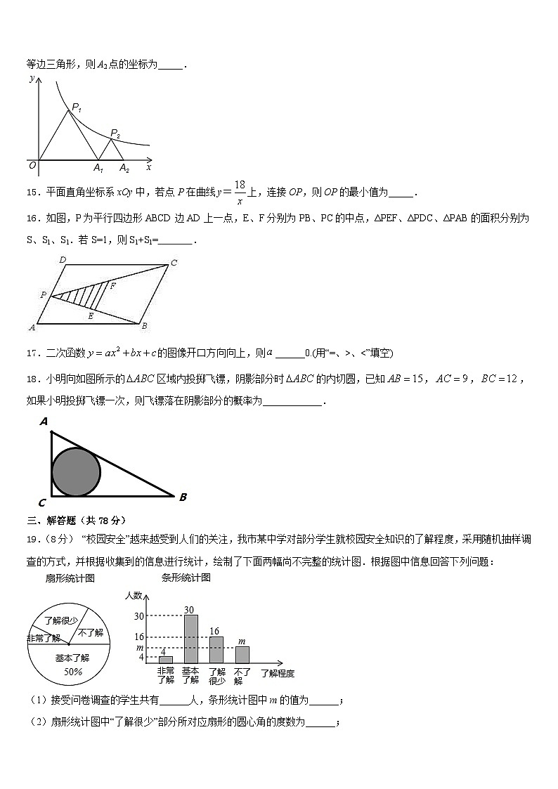 湖北省咸宁市赤壁市中学2023-2024学年数学九年级第一学期期末质量检测试题含答案第3页