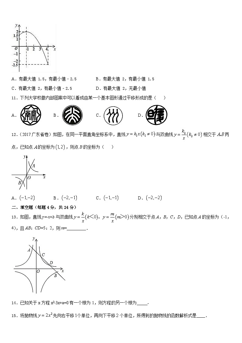湖北省孝感市孝南区八校2023-2024学年九上数学期末经典试题含答案03