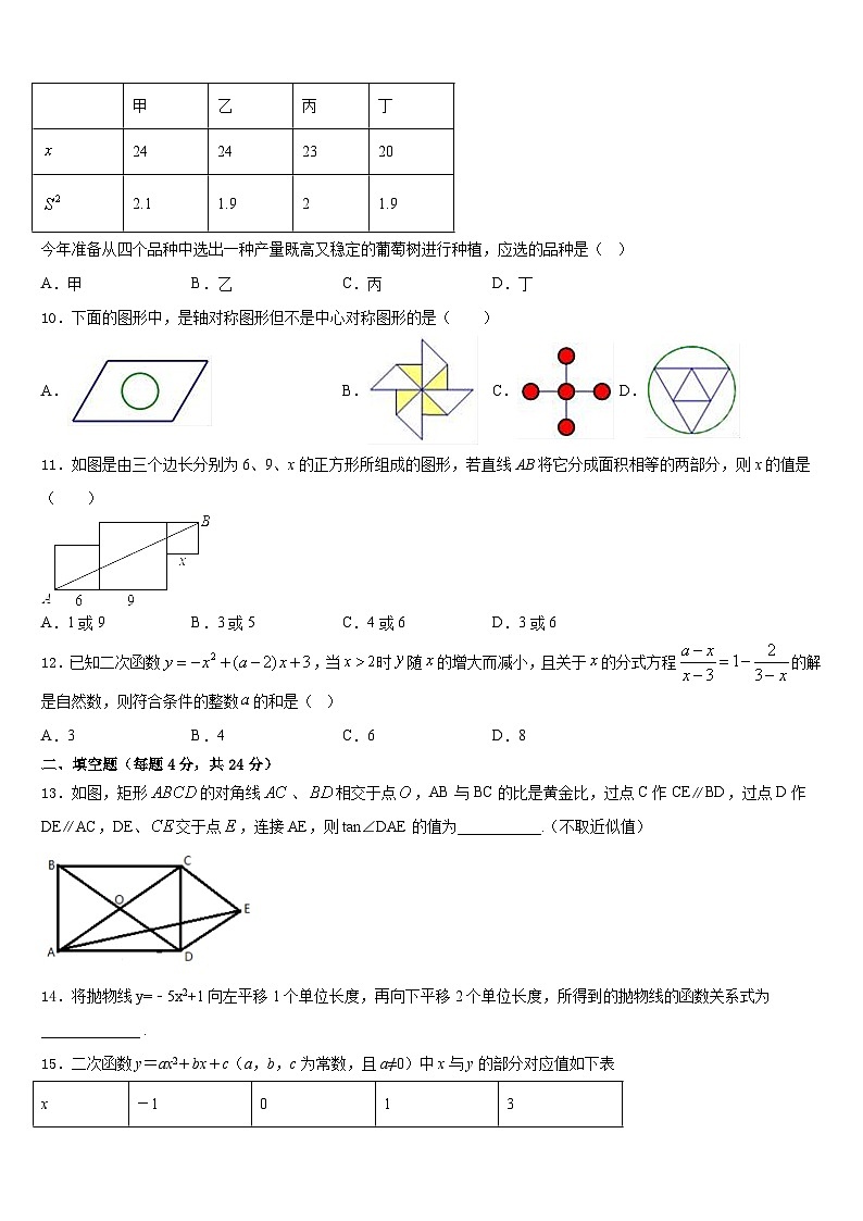 福建省建阳外国语学校2023-2024学年数学九年级第一学期期末质量跟踪监视试题含答案第3页