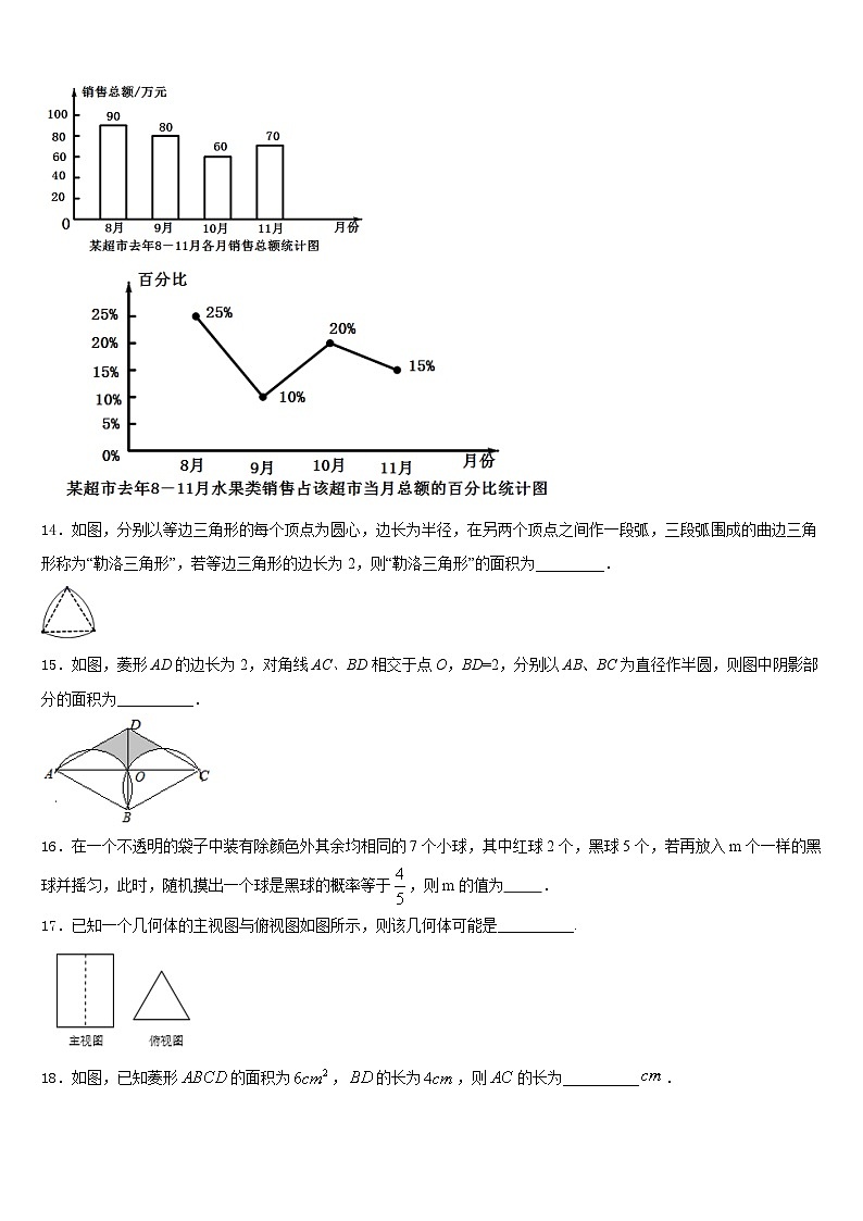 福建省莆田市名校2023-2024学年数学九年级第一学期期末质量跟踪监视模拟试题含答案03