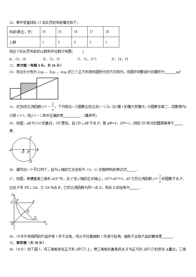 福建省莆田市仙游县2023-2024学年数学九年级第一学期期末复习检测模拟试题含答案03