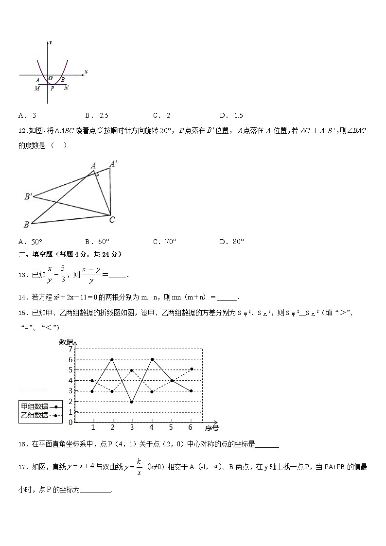 福建省泉州洛江区七校联考2023-2024学年九年级数学第一学期期末检测试题含答案03