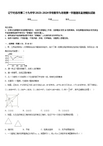 辽宁丹东市第二十九中学2023-2024学年数学九年级第一学期期末监测模拟试题含答案