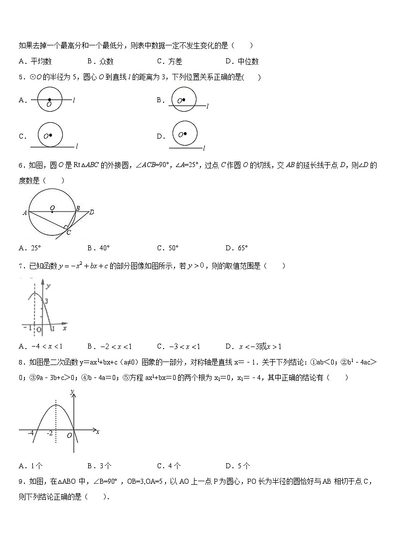 西藏昌都市左贡中学2023-2024学年数学九上期末统考模拟试题含答案第2页
