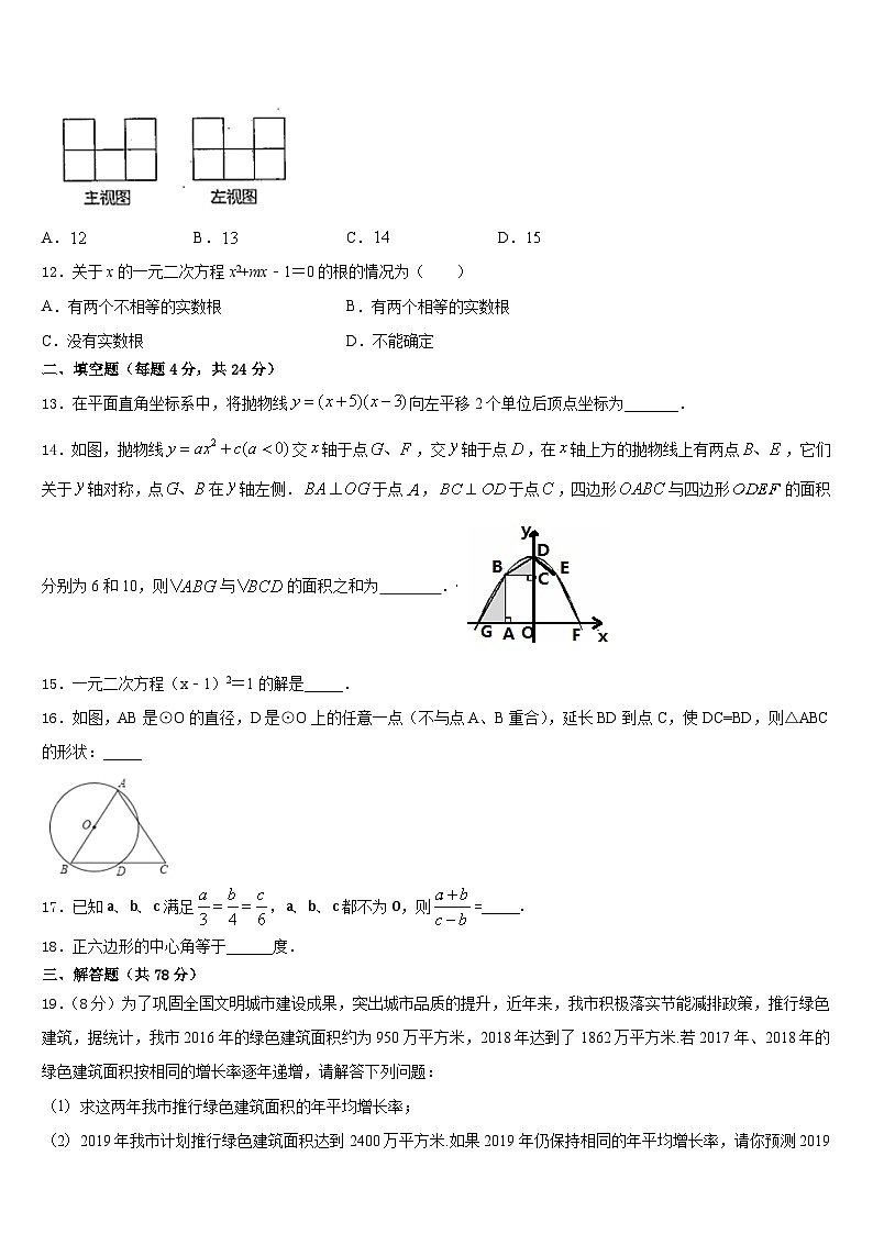 黑龙江省哈尔滨阿城区六校联考2023-2024学年数学九上期末教学质量检测模拟试题含答案第3页