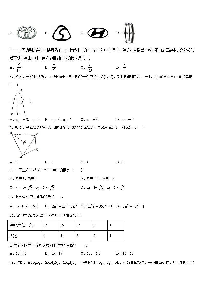 福建省泉州市泉外、东海、七中学、恒兴四校2023-2024学年九年级数学第一学期期末学业水平测试模拟试题含答案第2页