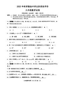 江苏省泰州市兴化市2023-2024学年九年级上学期1月期末数学试题+