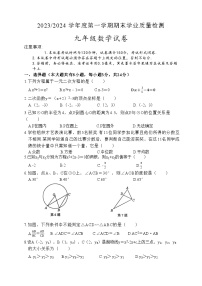 江苏省盐城市盐都区2023-2024学年上学期期末考试九年级数学试卷