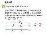 22.1 比例线段第3课时平行线分线段成比例定理及其推论 沪科版数学九年级上册教学课件