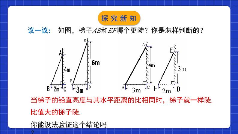 北师大版数学九年级下册 1.1.1 《锐角三角函数》第1课时 课件第7页