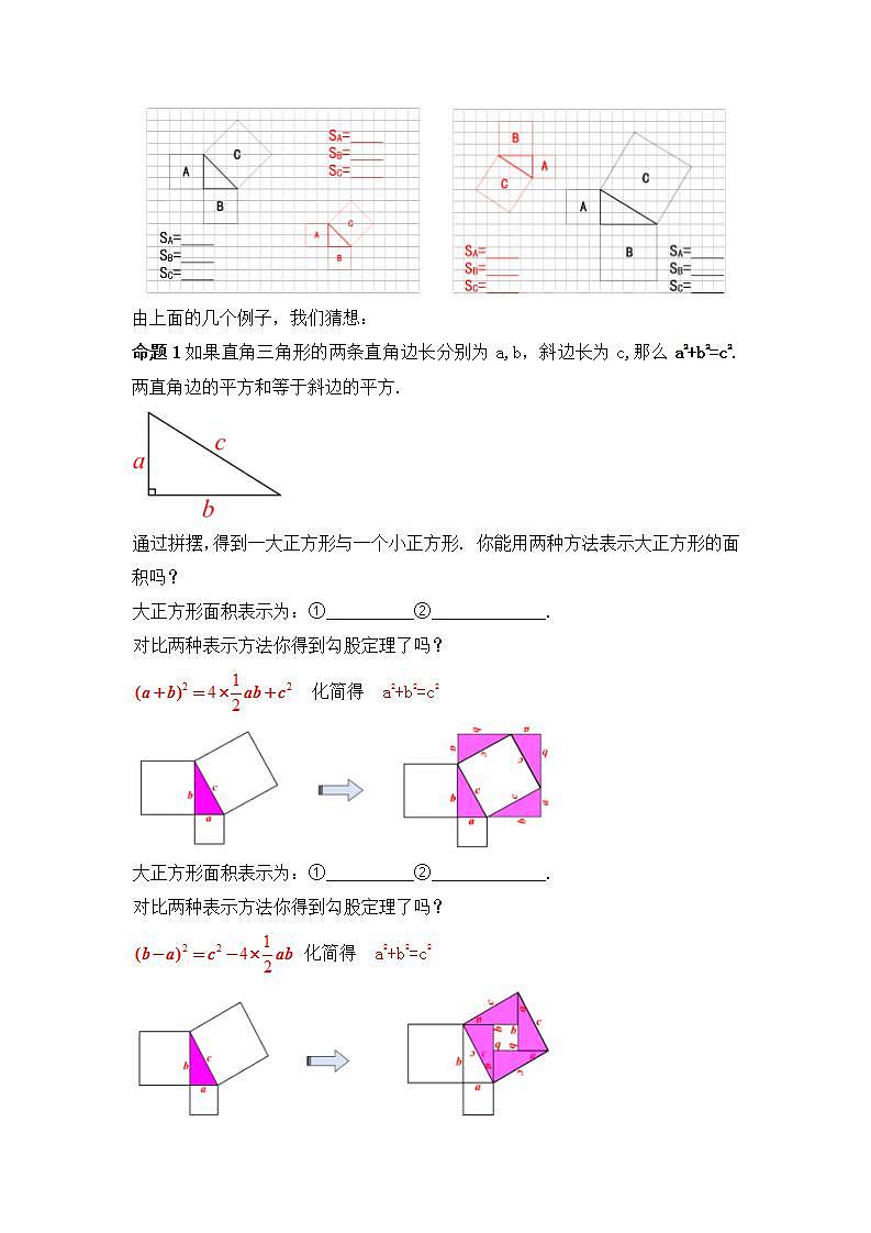 人教版数学八年级下册 17.1.1 《勾股定理》课件+教学设计+导学案+分层练习（含答案解析）03