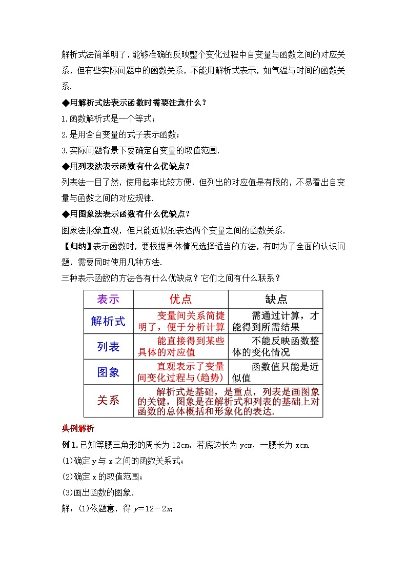 人教版数学八年级下册 19.1.4《函数的表示法》课件+教学设计+导学案+分层练习（含答案解析）02