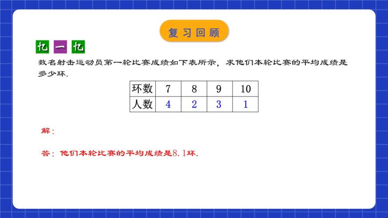 人教版数学八年级下册 20.1.2《平均数（2）》课件+教学设计+导学案+分层练习（含答案解析）03