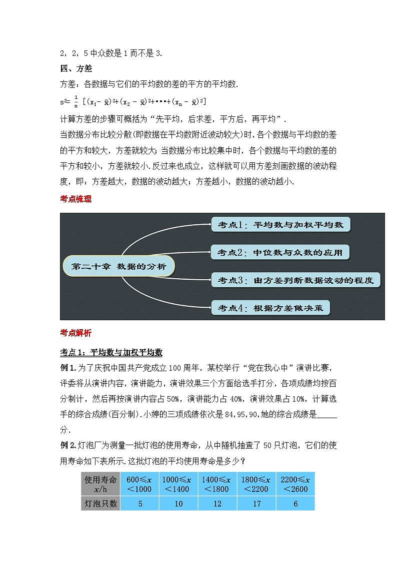 人教版数学八年级下册 第二十章《数据的分析》章节复习课件+章节教学设计+章节复习导学案+单元测试卷（含答案解析）03