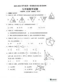 安徽安庆20校联考2023-2024学年九年级上学期1月期末数学试题