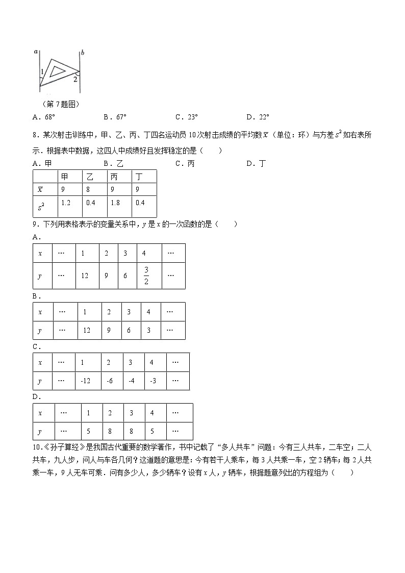 山西省太原市2023-2024学年八年级上学期期末数学试题第2页