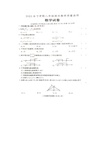 湖南省张家界市桑植县2023-2024学年八年级上学期期末考试数学试卷