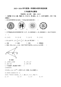 安徽省安庆市怀宁县2023-2024学年八年级上学期期末数学试题