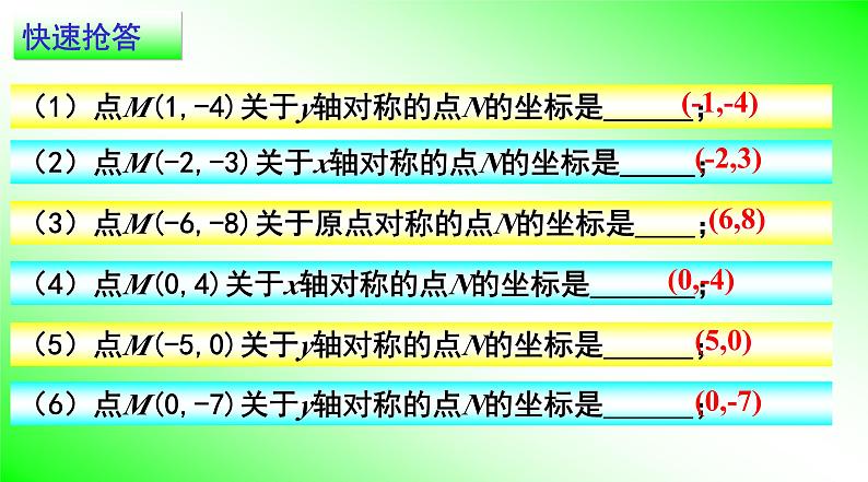 春上海教育版数学七年级下册.《直角坐标平面内点的运动》ppt课件 （共张PPT）(2)07