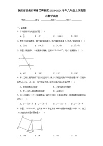 陕西省西安市碑林区碑林区2023-2024学年八年级上学期期末数学试题(含答案)