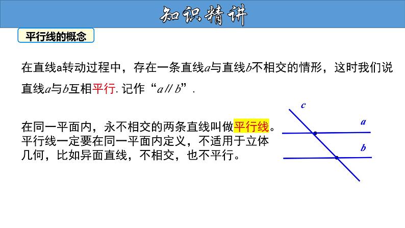 5.2.1 平行线 人教版七年级数学下册大单元教学教学课件06