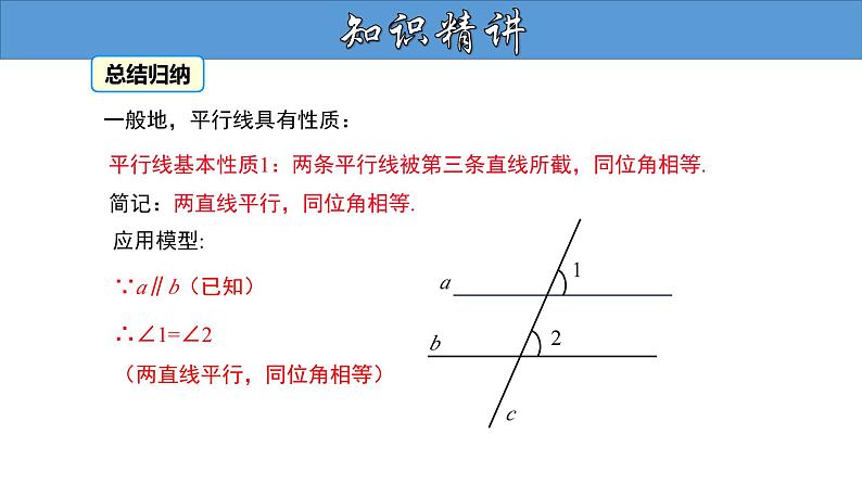 5.3.1 平行线的性质（第1课时） 人教版七年级数学下册大单元教学教学课件第7页