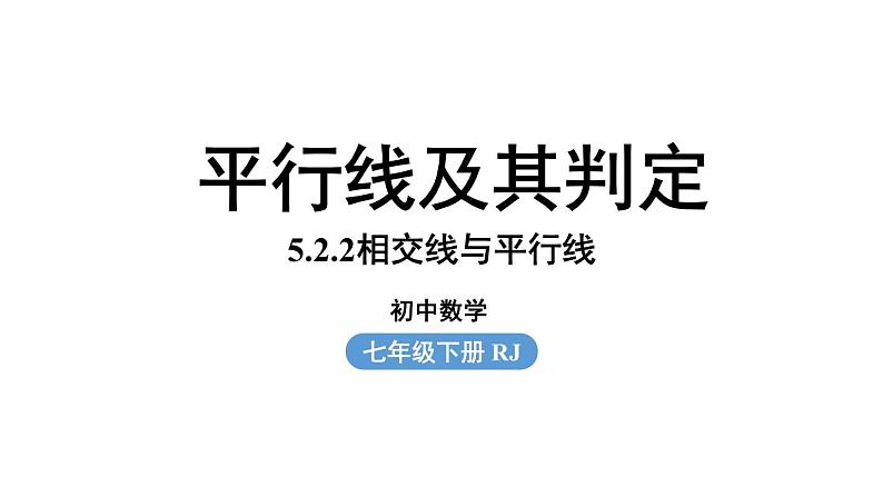 5.2 平行线及其判定 第2课时 初中数学人教版七年级下册上课课件01