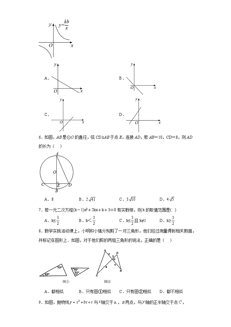 山西省吕梁市中阳县2023-2024学年九年级上学期期数学试题(含答案)02