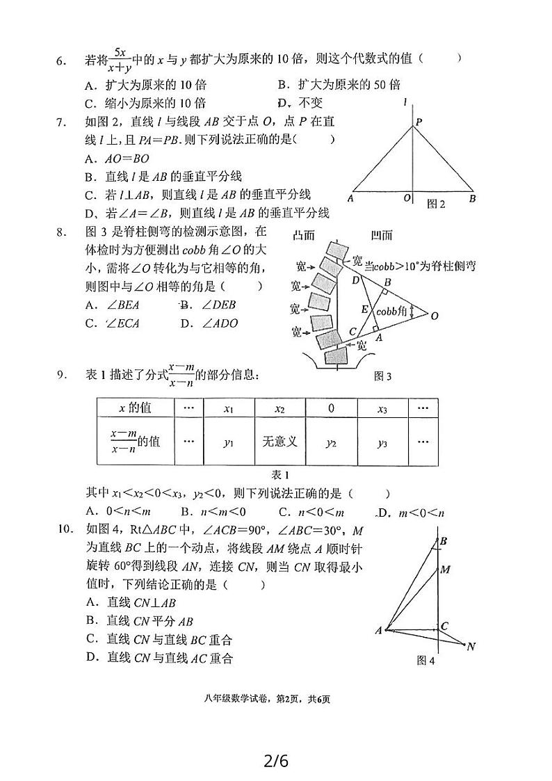 福建省厦门市思明福建省厦门第六中学2023-2024学年八年级上学期数学期末测试卷02