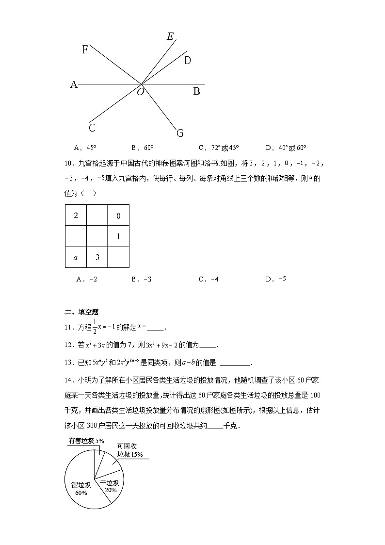 湖南省怀化市溆浦县2023-2024学年七年级上学期期末数学试题(含答案)02