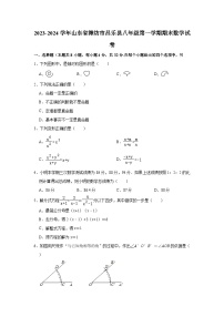 2023-2024学年山东省潍坊市昌乐县八年级（上）期末数学试卷（含解析）