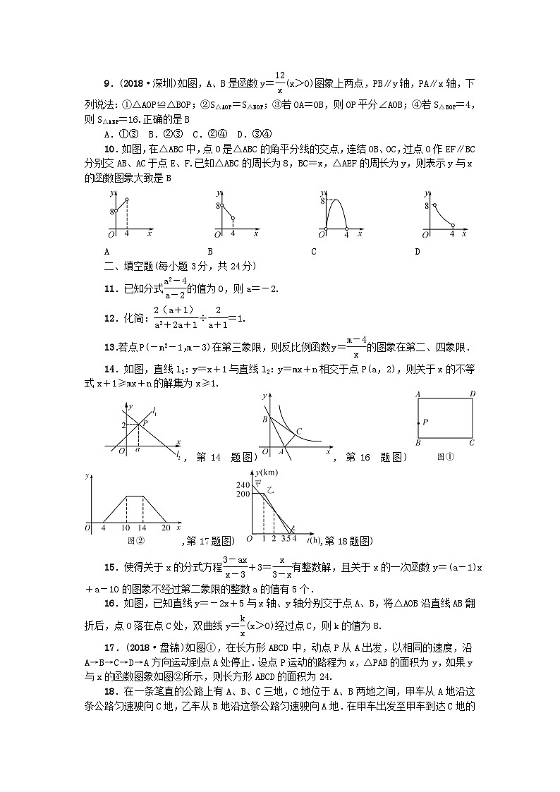 2024八年级数学下学期期中检测题（附答案华东师大版）第2页