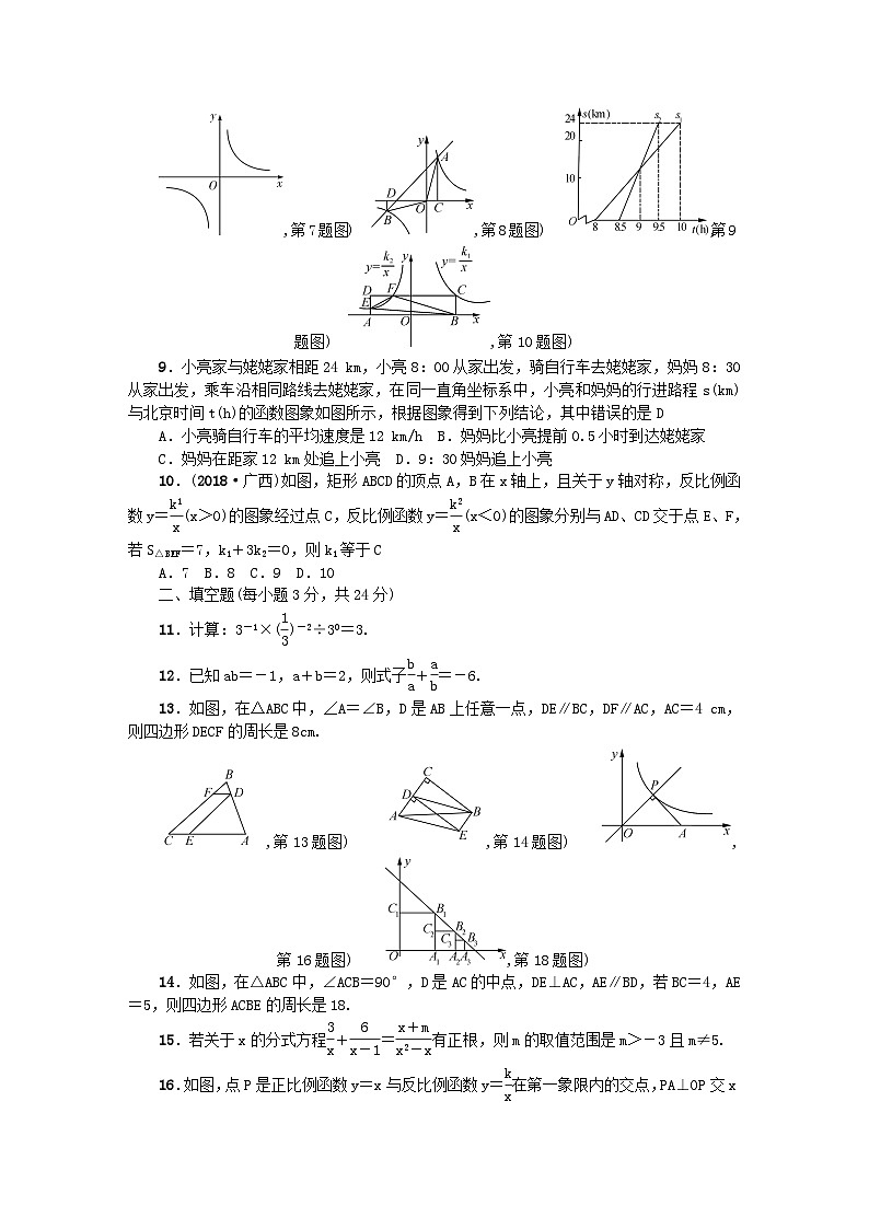 2024八年级数学下学期期末检测题二（附答案华东师大版）第2页