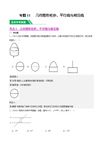 【中考真题汇编】2019-2023年 5年真题分项汇编 初中数学 专题11 几何图形初步、平行线与相交线（教师版+学生版）.zip