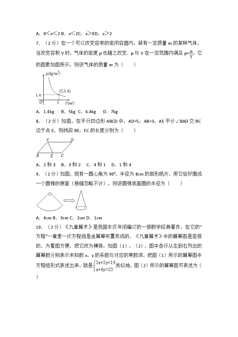 2006年河北省中考数学试卷（课标卷）02