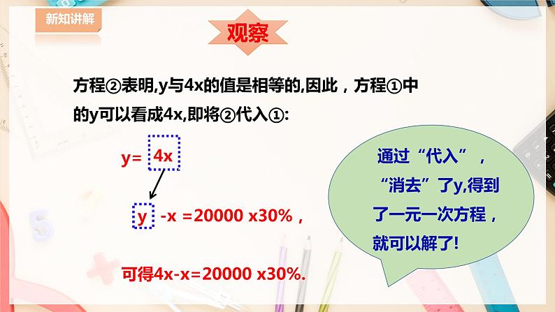 【华师大版】七下数学  7.2.1 二元一次方程组的解法（课件+教案+学案）04