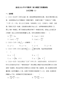 备战2024年中考数学二轮专题复习真题演练之分式方程（1）