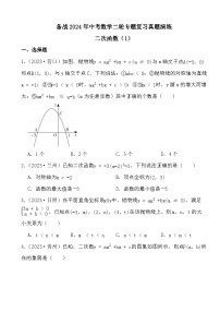 备战2024年中考数学二轮专题复习真题演练之二次函数（1）