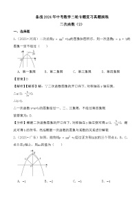 备战2024年中考数学二轮专题复习真题演练之二次函数（2） (解析)